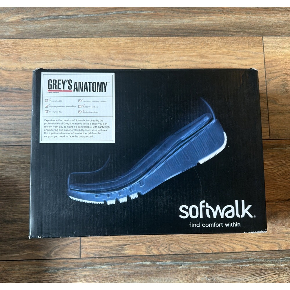 Grey's Anatomy Softwalk Women's 7 M Nursing Shoes‎ Meredith Black Mosaic WBox - Picture 7 of 10